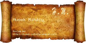 Husek Mihály névjegykártya