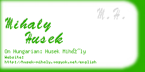 mihaly husek business card